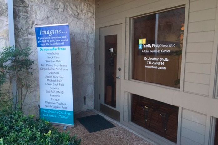 Your first visit to the South Austin office of Family First Chiropractic. Your first visit to the South Austin office of Family First Chiropractic.